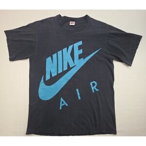 80s Nike Double Sided Print Tshirt Mens XL Single Stitch USA Made Alot of Patina